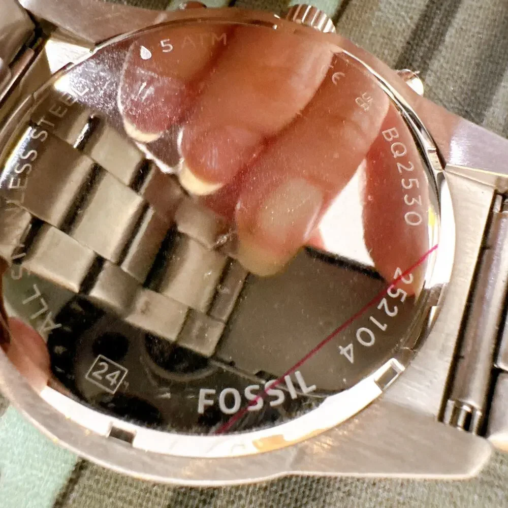 Fossil Brox BQ2530 Multifunction Men's Quartz Watch, Grey Stainless Steel Strap